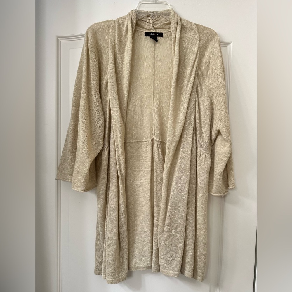 Kimono style cardigan tan / beige - large